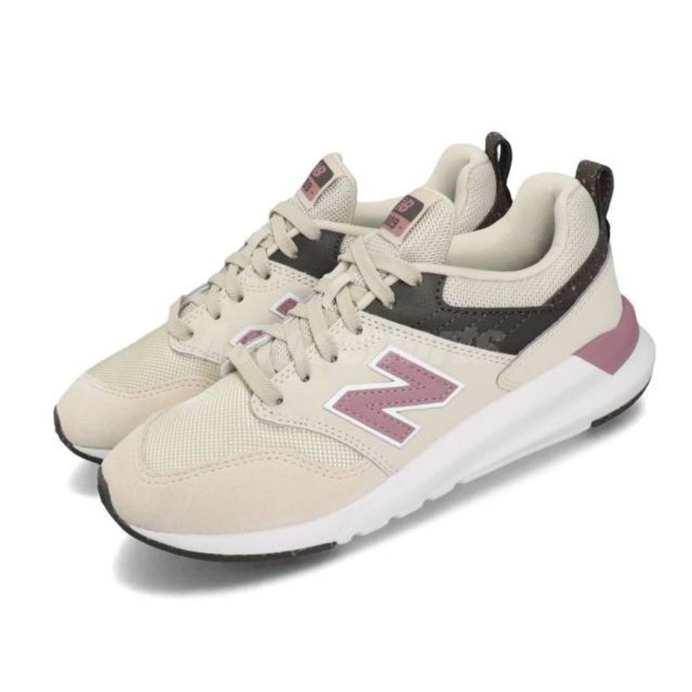 New Balance women's beige pink white sneaker